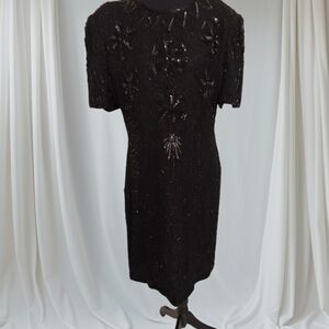 Elegant Black Beaded Dress
